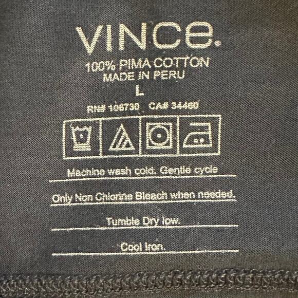 NWT Vince Long Sleeve Henley Tee Dark Navy Large - Picture 5 of 7